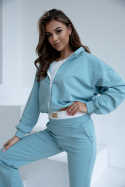 Komplet bluza ZIP +top+spodnie platynowy W/0005/18