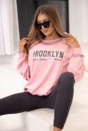 Komplet cieniowany bluza+legginsy BROOKLYN róż cukierkowy W/0003/13