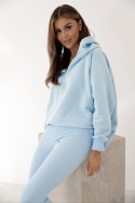 Komplet napy z napisem bluza+legginsy baby blue W/0004/11